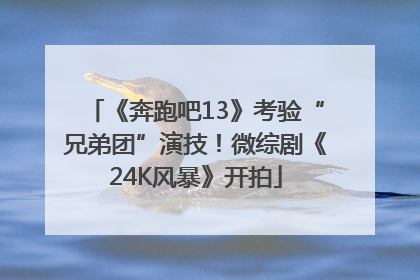 《奔跑吧13》考验“兄弟团”演技！微综剧《24K风暴》开拍