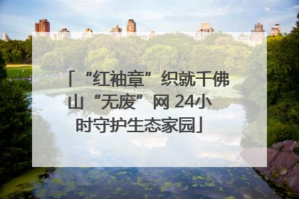 “红袖章”织就千佛山“无废”网 24小时守护生态家园