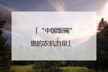 “中国饭碗”里的农机力量