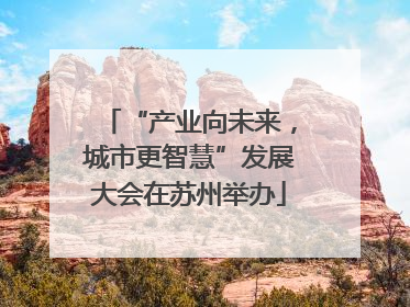 “产业向未来，城市更智慧”发展大会在苏州举办