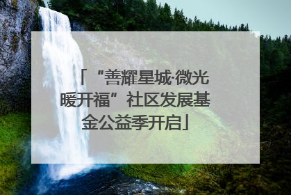 “善耀星城·微光暖开福”社区发展基金公益季开启