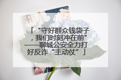 “守好群众钱袋子，我们时刻冲在前”——聊城公安全力打好反诈“主动仗”
