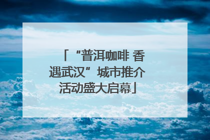 “普洱咖啡 香遇武汉”城市推介活动盛大启幕