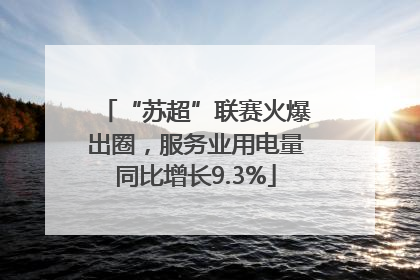 “苏超”联赛火爆出圈，服务业用电量同比增长9.3%