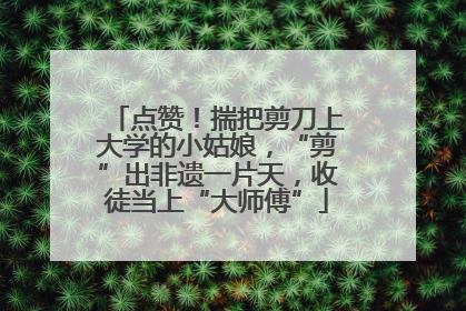 点赞！揣把剪刀上大学的小姑娘，“剪”出非遗一片天，收徒当上“大师傅”