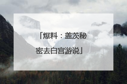 爆料：盖茨秘密去白宫游说