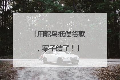 用鸵鸟抵偿货款，案子结了！