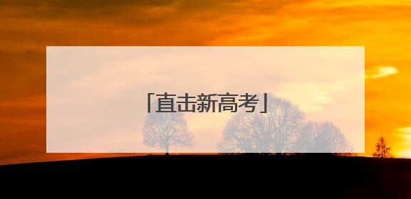 直击新高考