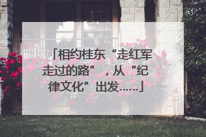 相约桂东“走红军走过的路”，从“纪律文化”出发……