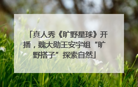 真人秀《旷野星球》开播，魏大勋王安宇组“旷野搭子”探索自然