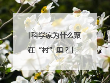 科学家为什么聚在“村”里？