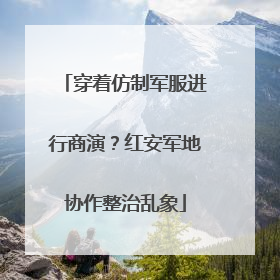 穿着仿制军服进行商演？红安军地协作整治乱象
