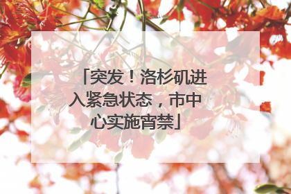 突发！洛杉矶进入紧急状态，市中心实施宵禁