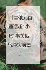 美俄元首通话超1小时 事关俄乌冲突前景