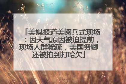 美媒报道美阅兵式现场：因天气原因被迫提前，现场人群稀疏，美国务卿还被拍到打哈欠