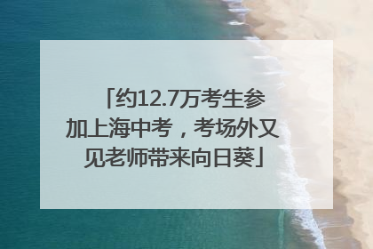 约12.7万考生参加上海中考，考场外又见老师带来向日葵