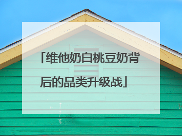 维他奶白桃豆奶背后的品类升级战
