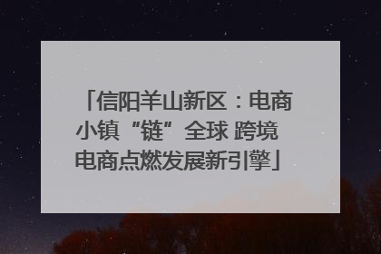 信阳羊山新区：电商小镇“链”全球 跨境电商点燃发展新引擎