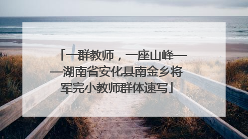 一群教师，一座山峰——湖南省安化县南金乡将军完小教师群体速写