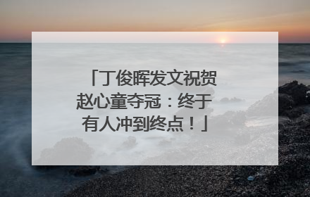 丁俊晖发文祝贺赵心童夺冠：终于有人冲到终点！