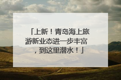 上新！青岛海上旅游新业态进一步丰富，到这里潜水！