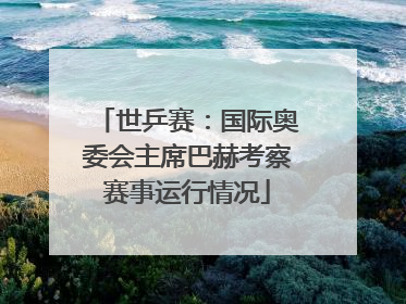 世乒赛：国际奥委会主席巴赫考察赛事运行情况