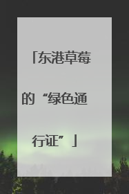 东港草莓的“绿色通行证”