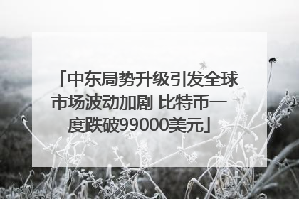 中东局势升级引发全球市场波动加剧 比特币一度跌破99000美元
