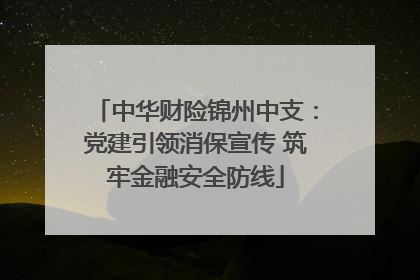 中华财险锦州中支：党建引领消保宣传 筑牢金融安全防线