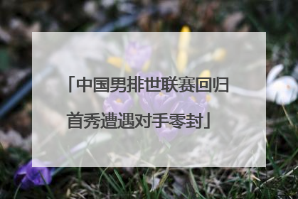 中国男排世联赛回归首秀遭遇对手零封