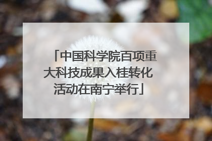 中国科学院百项重大科技成果入桂转化活动在南宁举行