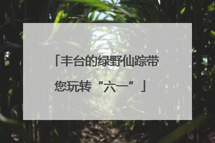 丰台的绿野仙踪带您玩转“六一”