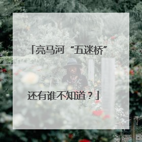 亮马河“五迷桥”还有谁不知道？