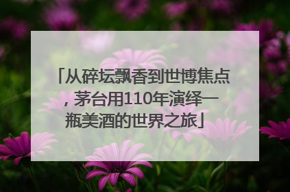 从碎坛飘香到世博焦点，茅台用110年演绎一瓶美酒的世界之旅