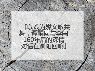 以戏为媒文旅共舞，谭嗣同与李闰160年后的深情对话在浏阳回响