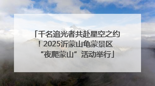 千名追光者共赴星空之约！2025沂蒙山龟蒙景区“夜爬蒙山”活动举行