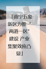 南宁五象新区力推“两港一区”建设 产业集聚效应凸显