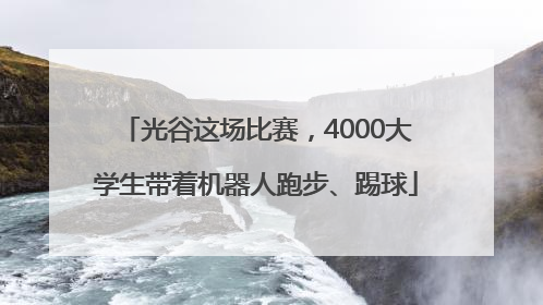 光谷这场比赛，4000大学生带着机器人跑步、踢球