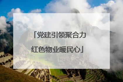 党建引领聚合力 红色物业暖民心