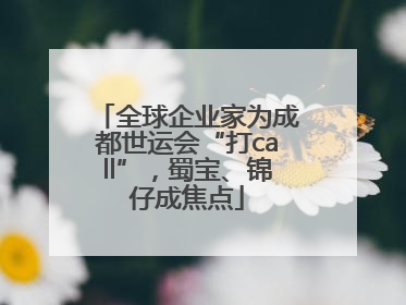 全球企业家为成都世运会“打call”，蜀宝、锦仔成焦点