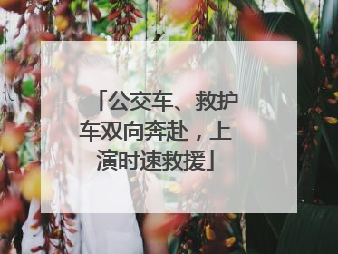公交车、救护车双向奔赴，上演时速救援
