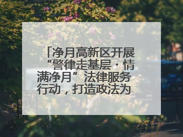 净月高新区开展“警律走基层・情满净月”法律服务行动，打造政法为民新名片