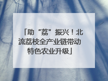 助“荔”振兴！北流荔枝全产业链带动特色农业升级