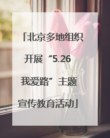 北京多地组织开展“5.26 我爱路”主题宣传教育活动