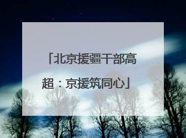 北京援疆干部高超：京援筑同心