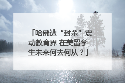 哈佛遭“封杀”震动教育界 在美留学生未来何去何从？