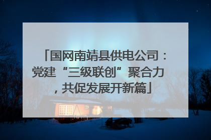 国网南靖县供电公司：党建“三级联创”聚合力，共促发展开新篇