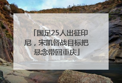 国足25人出征印尼，宋凯督战目标把悬念带回重庆
