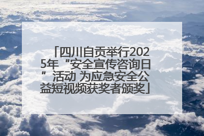 四川自贡举行2025年“安全宣传咨询日”活动 为应急安全公益短视频获奖者颁奖