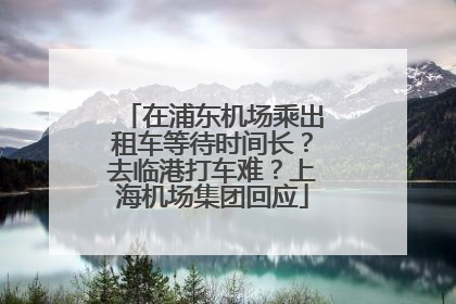 在浦东机场乘出租车等待时间长？去临港打车难？上海机场集团回应